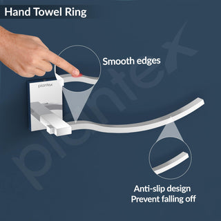 Plantex 304 Grade Stainless Steel Hand Napkin Hanger/Towel Ring/Napkin Holder/Towel Hanger/Holder Bathroom Accessories - Senso (Chrome)