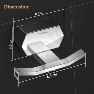 Plantex Robe Hook for Bathroom/304 Grade Stainless Steel Cloth Hanging Hook/Bath Towel Hook/Bathroom Accessories - Pack of 1 (Delta - 2805, Chrome)