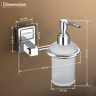 Plantex 304 Grade Stainless Steel Liquid Soap Dispenser/Shampoo Dispenser/Hand Wash Dispenser/Bathroom Accessories Pack of 1, Darcy (Chrome)