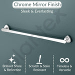 Plantex J4 Stainless Steel Towel Holder in Bathroom/Cloth Hanger for Bathroom/24 Inch Single Towel Rod/Bathroom Accessories (Chrome Finish) Angel