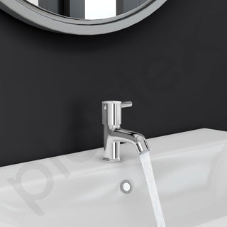 Plantex Brass Spindle Pillar Tap for Wash Basin with Water Saving Aerator/Tabletop Wash Basin tap/Bathroom Tap-(MKS-1273-Chrome)