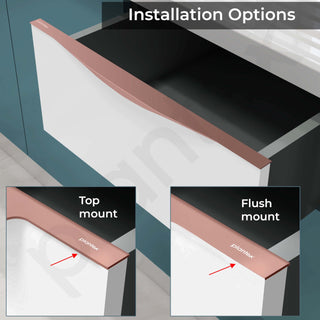 Plantex Profile Handle for Kitchen Cabinet/20 Inch Alluminium Drawer Profile Handle/Wardrobe Pull Handle for Home/Office/Hotel - Pack of 3 (Rose Gold)