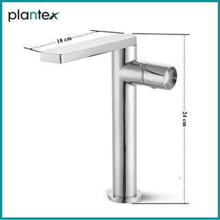 Plantex Pure Brass Pillar Tap for Wash Basin Tap/Single Lever Basin Mixer Tap/Water Tap for Wash Basin/Bathroom Faucet-(Chrome)