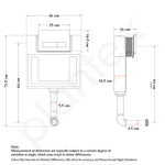 Plantex Concealed Tank for Commode/Cistern Flush Tank for Toilet with 8 LTR Capacity/Flushing Cistern Tank/Slim and Stylish Dual Flush Tank with All Internal Accessories - Pack of 1 (White)