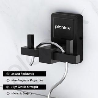 Plantex 304 Grade Stainless Steel Robe Hook/Wall Hooks for Hanging Clothes/Robe Hooks for Bathroom/Bathroom Accessories/Robe Hook Black - Darcy