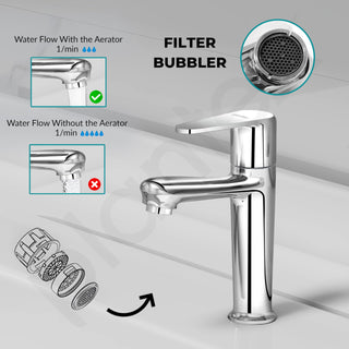 Plantex Pure Brass Pillar Cock Tap for Wash Basin with Teflon Tape/Single Lever Basin Tap/Tabletop Wash Basin Tap/Basin Tap/Faucet for Wash Basin (Dol-2301, Chrome)