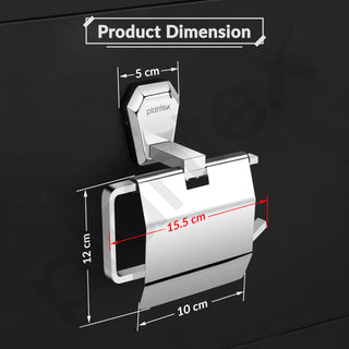 Plantex Toilet Paper Holder for Bathroom/304 Grade Stainless Steel Tissue Paper Roll Holder/Bathroom Accessories - Pack of 1 (PM-2410, Chrome)