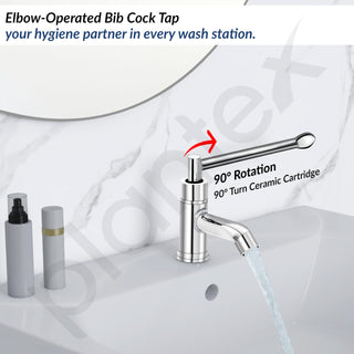 Plantex Lab Pillar Cock for Bathroom/Pillar Cock for Wash Basin with Teflon Tap - Pack of 1 (AC05, Chrome)