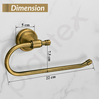 Plantex Bathroom Accessories - Stainless Steel 304 Grade Niko Napkin Holder/Towel Holder/Towel Hanger for Kitchen/Towel Ring (Brass Antique)