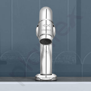 Plantex Pure Brass Mouth-Flow Swan Neck Pillar Cock Water Tap/Tabletop Basin Tap with Teflon Tape/7 Year Warranty (MAG-1203-Chrome)