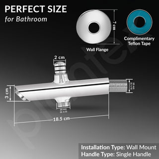 Plantex Pure Brass Bathtub Spout with Brass Wall Flange/Button Attachment for Hand Shower -(BAL-522-Mirror-Chrome)