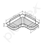 Plantex Corner Shelf for Bathroom Wall/No Drill Bathroom Organiser/Corner Shelf for Kitchen/Kitchen Organiser Rack (Black, Alloy Steel) - Pack of 3