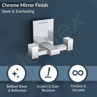 Plantex 304 Grade Stainless Steel Robe Hook/Cloth/Towel Hanger for Wall/Robe Hooks for Bathroom/Hook/Bathroom Accessories - Chrome (Senso)