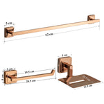 Plantex Decan 304 Grade Stainless Steel Towel Rod for Bathroom/Soap Holder/Napkin Ring/Bathroom Accessories - Rose Gold