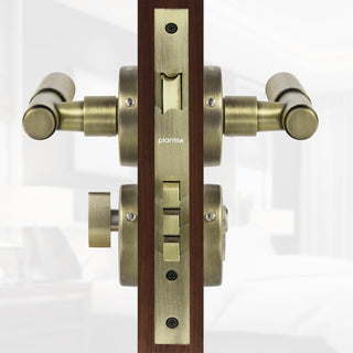 Plantex Premium Door Lock with 3 Years of Warranty/Mortise Lock for Home - Main Door Lock Set (Brass Antique)