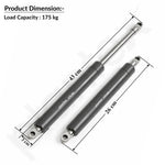 Plantex 17 Inch Hydraulic Gas Spring Stay Strut Pneumatic Lift Support with Cover/Cabinet Hinges Support/Capacity 175KGS (1750 N) - Pair of 1 (2 Pcs) (Silver)