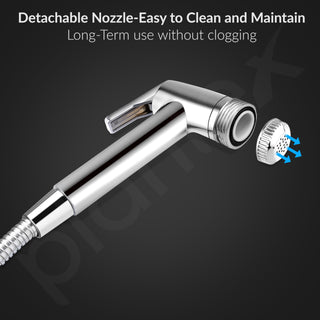Plantex Jet Spray for Toilet/ABS Health Faucet with 1 Meter Shower Hose Pipe and Wall Hook/Health Faucet Set for Bathroom/Hand Gun for Toilet - (Jecquar, Chrome)