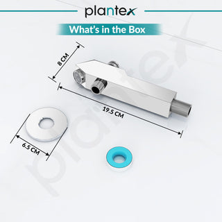 Plantex Pure Brass Bathtub Spout with Button Attachment for Hand Shower with Water Saving Aerator with Teflon Tape and Wall Flange/Spout with Button-(PRI-322-Chrome)