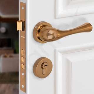 Plantex Main Door Lock Set with 3 Keys/Mortise Door Lock for Home/Office/Hotel (7054 – PVD Choco)