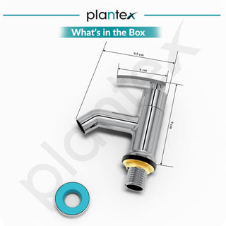 Plantex Pure Brass Pillar Tap for Wash Basin with Water Saving Aerator/Tabletop Basin Tap/7 Year Warranty (COL-1003-Mirror Chrome)