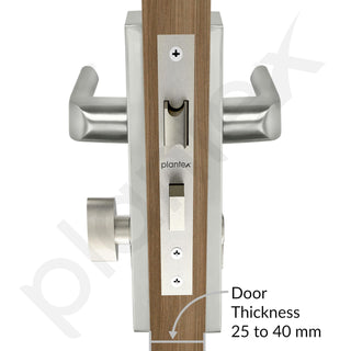 Plantex Heavy-Duty Door Lock Set - Main Door Lock Handle Set/ 6-Lever Lock Mechanism with 3 Years of Warranty/Mortise Lock with 3 Keys, Brass Lockbody & Cylinder(8110 - Matt)