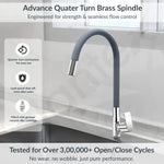 Plantex Flexible Tap for Kitchen Sink/360° Rotating Sink Tap for Basin/Flexible Tape with Teflon Tape – Deck Mount (Chrome)