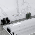 Plantex 14 Inch Grab Bar for Toilet/Bathroom Handle for Senior Citizen/Heavy-Duty Stainless Steel Support Bar/Bathroom Accessories (Chrome)