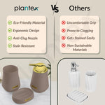 Plantex Ceramic Bathroom Set - Soap Holder for Bathroom/Liquid Soap Dispenser/Tumbler Holder/Toothbrush Holder/Handwash Dispenser - 3 Pcs Set