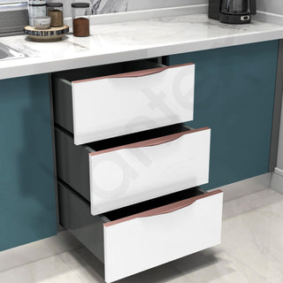 Plantex Profile Handle for Kitchen Cabinet/22 Inch Alluminium Drawer Profile Handle/Wardrobe Pull Handle for Home/Office/Hotel - Pack of 5 (Rose Gold)