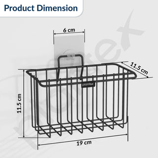 Plantex Self Adhesive Shelf/Wall Mounted Storage Shelf/Rack/Toothbrush Holder with Kitchen Napkin Holder/Shelf for Bathroom