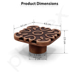 Plantex Knobs for Drawer/Square Drawer Knobs/Knobs for Cabinets/Pull-Push Knobs for Kitchen/Bedroom Drawer - Pack of 3 (DTK-299, Copper Antique)