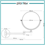 Plantex Premium Brass Magnifying Mirror/Two-Sided 360ยฐ Swivel Shaving Mirror With 5x/1x Magnification/Vanity Mirror for Bathroom (8 Inches-Black/Wall Mount)