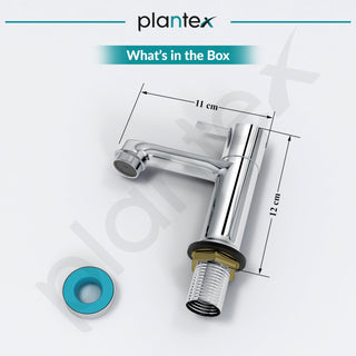 Plantex Pure Brass Pillar Tap for wash Basin with Water Saving Aerator/Wash Basin Tap/Taps for Basin- 7 Year Warranty by Plantex-(FLO-803-Chrome)
