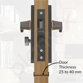 Plantex Heavy Duty Door Lock Set - Main Door Lock Handle Set/Mortise Locks with 3 Keys, Brass Body & Cylinder (8126 - Grey & PVD Choco)