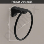 Plantex Space Aluminium Hand Napkin Hanger/Towel Ring/Napkin Holder/Towel Hanger/Bathroom Accessories (Black)