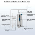 Plantex Dual Cistern Flush Tank/Polypropylene Flush Tank for Toilet with 10 Ltr Water Capacity/Western Toilet Flush Tank - Pack of 1 (White)