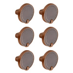 Plantex Knobs for Drawers/Drawer Knobs/Round Knob for Cabinets/Pull-Push Knob for Kitchen/Bedroom/Drawer - Pack of 6 (Rose Gold & Satin Black)