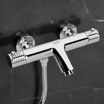 Plantex 2in1 Wall Mixer/Pure Brass Hot & Cold Water Tap with Hand Shower - Pack of 1 (Chrome)