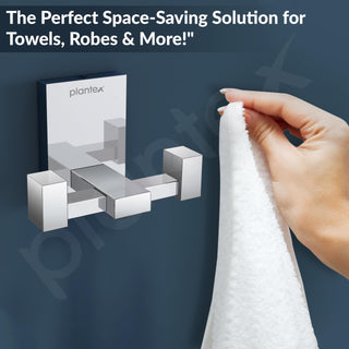 Plantex 304 Grade Stainless Steel Robe Hook/Cloth/Towel Hanger for Wall/Robe Hooks for Bathroom/Hook/Bathroom Accessories - Chrome (Senso)