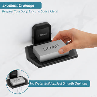Plantex 304 Grade Stainless Steel Soap Dish/Soap Stand/Bathroom Soap Holder/Bathroom Accessories - Cute (Black)