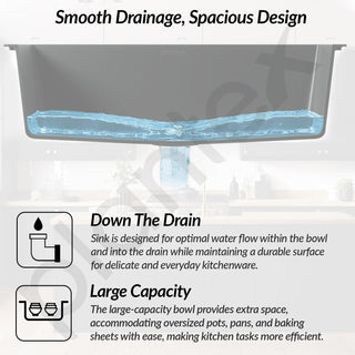 Plantex Kitchen Sink/Quartz Single Bowl Kichen Sink with Hose Pipe and Square Coupling/Under Mount Kitchen Sink - (Grey, 24 x 18 inch)