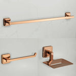 Plantex Decan 304 Grade Stainless Steel Towel Rod for Bathroom/Soap Holder/Napkin Ring/Bathroom Accessories - Rose Gold