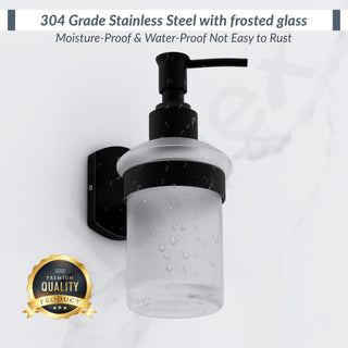 Plantex 304 Grade Stainless Steel Liquid Soap Dispenser/Shampoo Dispenser/Handwash Dispenser/Bathroom Accessories - Parv (Black)