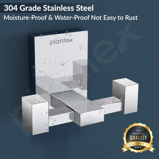 Plantex 304 Grade Stainless Steel Robe Hook/Cloth/Towel Hanger for Wall/Robe Hooks for Bathroom/Hook/Bathroom Accessories - Chrome (Senso)