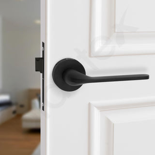 Plantex Pearl Mortise Door Lock for Balcony and Bathroom Door Lock/Keyless Pull Handle Set with Baby Latch (7060, Z-Black)