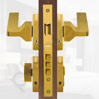 Plantex Mortise Door Lock with 3 Years of Warranty/Main Door Lock for Home/Office/Hotel - Gold Finish (605-PVD Gold)