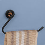 Plantex Towel Hanger for Bathroom/Solid Brass & SS-304 Grade Napkin Holder for Wash Basin/Napkin Hanger/Kitchen/Bathroom Accessories - (Matt Black & Rose Gold)