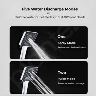 Plantex ABS Square Hand Shower for Bathroom/Hand Shower Without Hose Pipe for Home/Hotel-(643-Chrome)