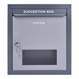 Plantex All in One Multipurpose use - Letter Box/Mail Box/Suggestion Box for Office/Post Box for Gate Home/Donation Box/Complaint Box with Lock - Pack of 5 - (Grey), Table Top or Wall Mount