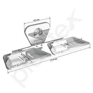 Plantex Stainless Steel Chrome Finish Double Soap Dish Stand for Bathroom/Wall Mounted soap Holder - Bathroom Accessories
